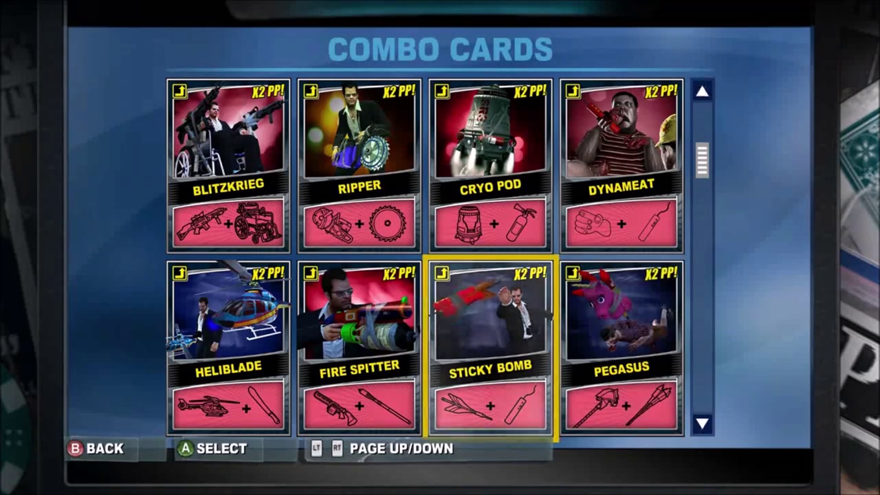 Dead rising 2 combo cards